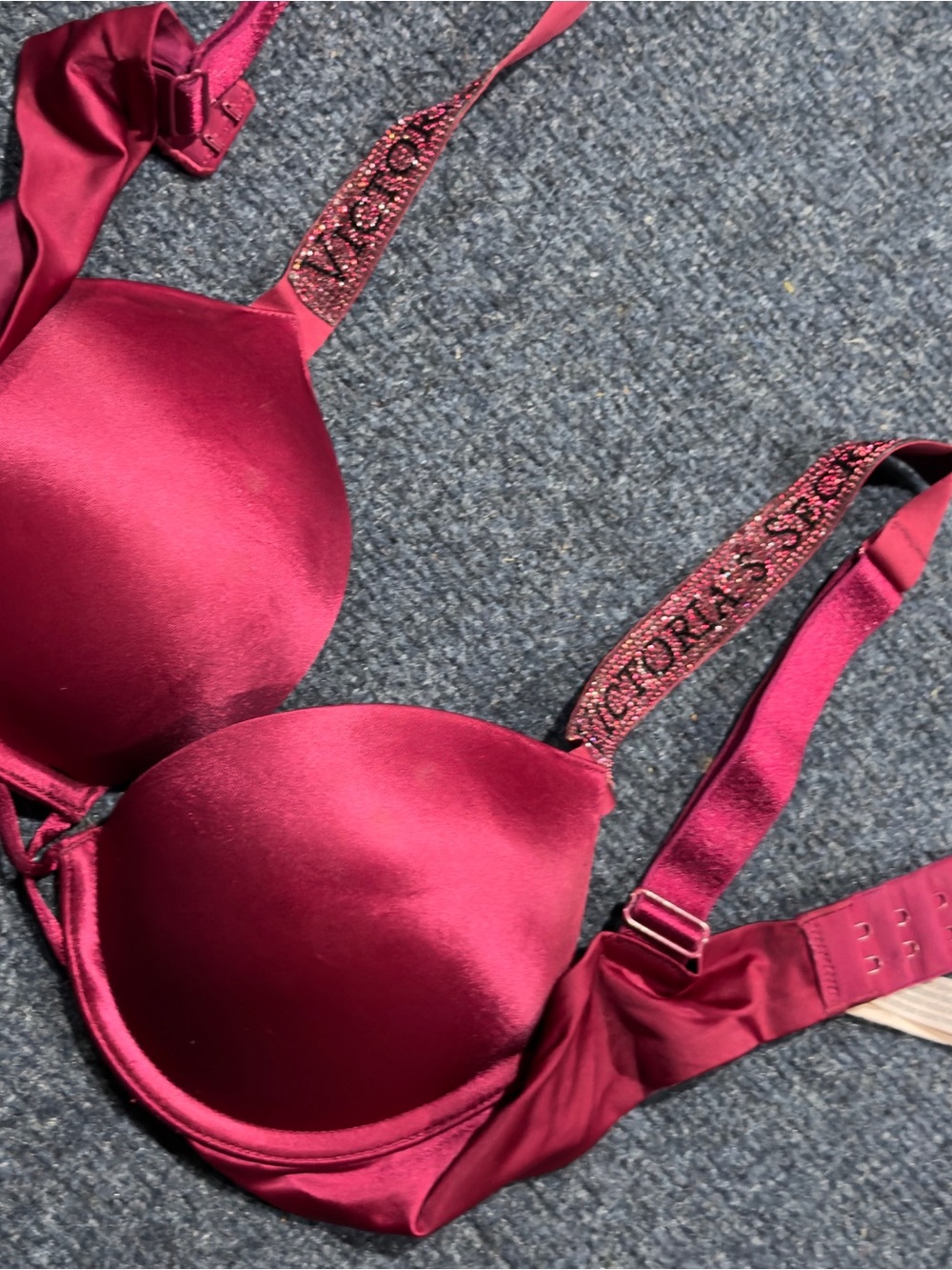 Victoria's Secret Satin Push-Up Bra - Deep Berry